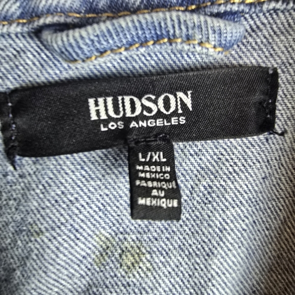 NWOT Hudson Women’s Classic Medium Wash Denim Jean Jacket Size L/XL - Picture 14 of 15